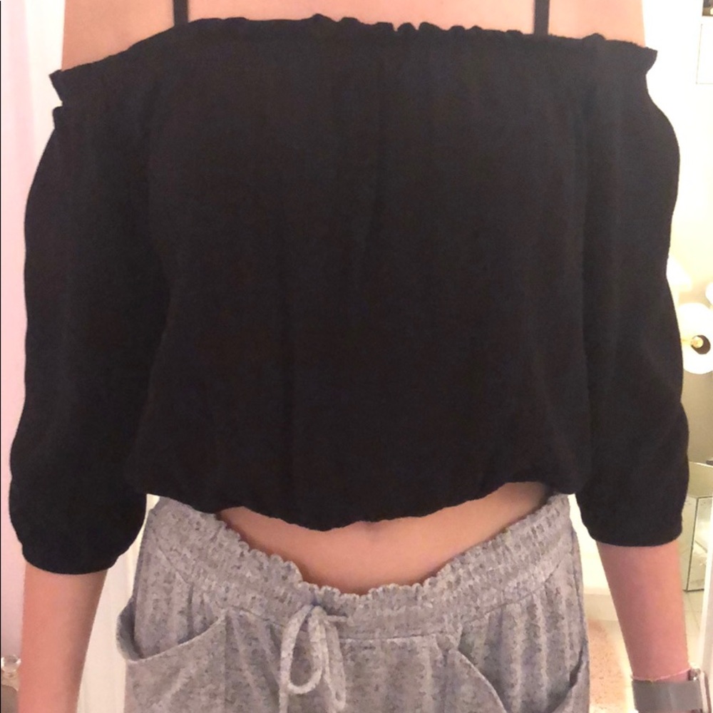 black off the shoulder top